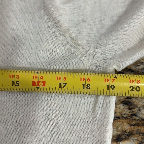 Barney’s New York Co-Op Pale Yellow Wool Cashmere Blend 1/2 Zip Sweater Size M - Picture 9 of 11